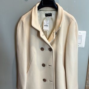 NWT J CREW 4P Cream Peacoat.